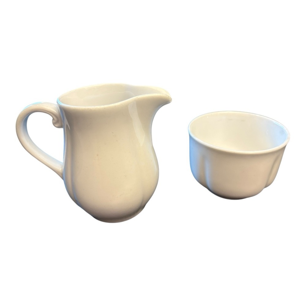 Dudson Fine China Creamer & Sugar Bowl‎ Set White Made In England